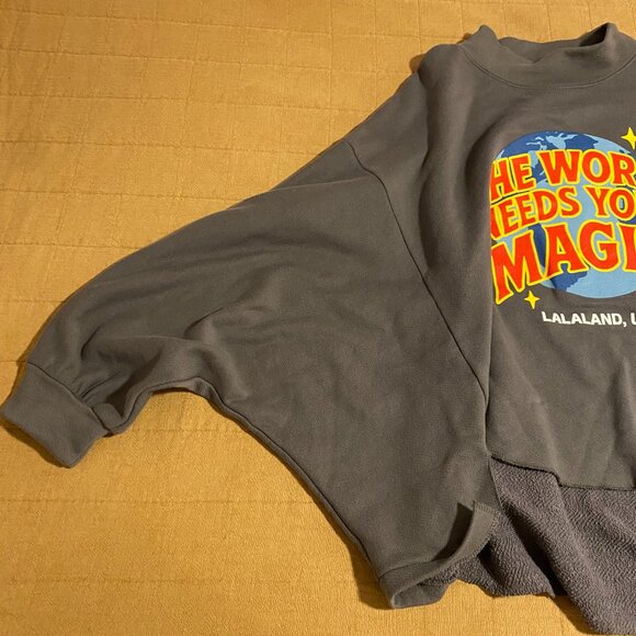 Dressed in Lala TWNYM Remix Boxy Pullover Grey - Picture 2 of 4